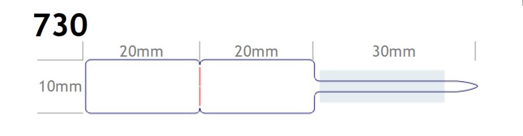 Ετικέτες κοσμημάτων λευκές 10x20mm